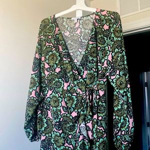 Floral wrap dress